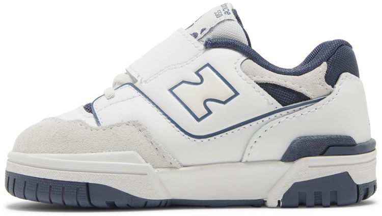 New Balance 550 Bungee Lace Top Strap Toddler White Vintage Indigo