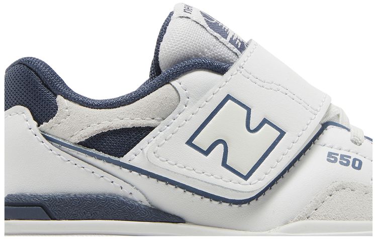 New Balance 550 Bungee Lace Top Strap Toddler White Vintage Indigo