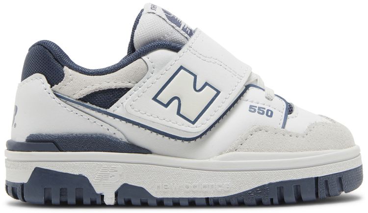 New Balance 550 Bungee Lace Top Strap Toddler White Vintage Indigo