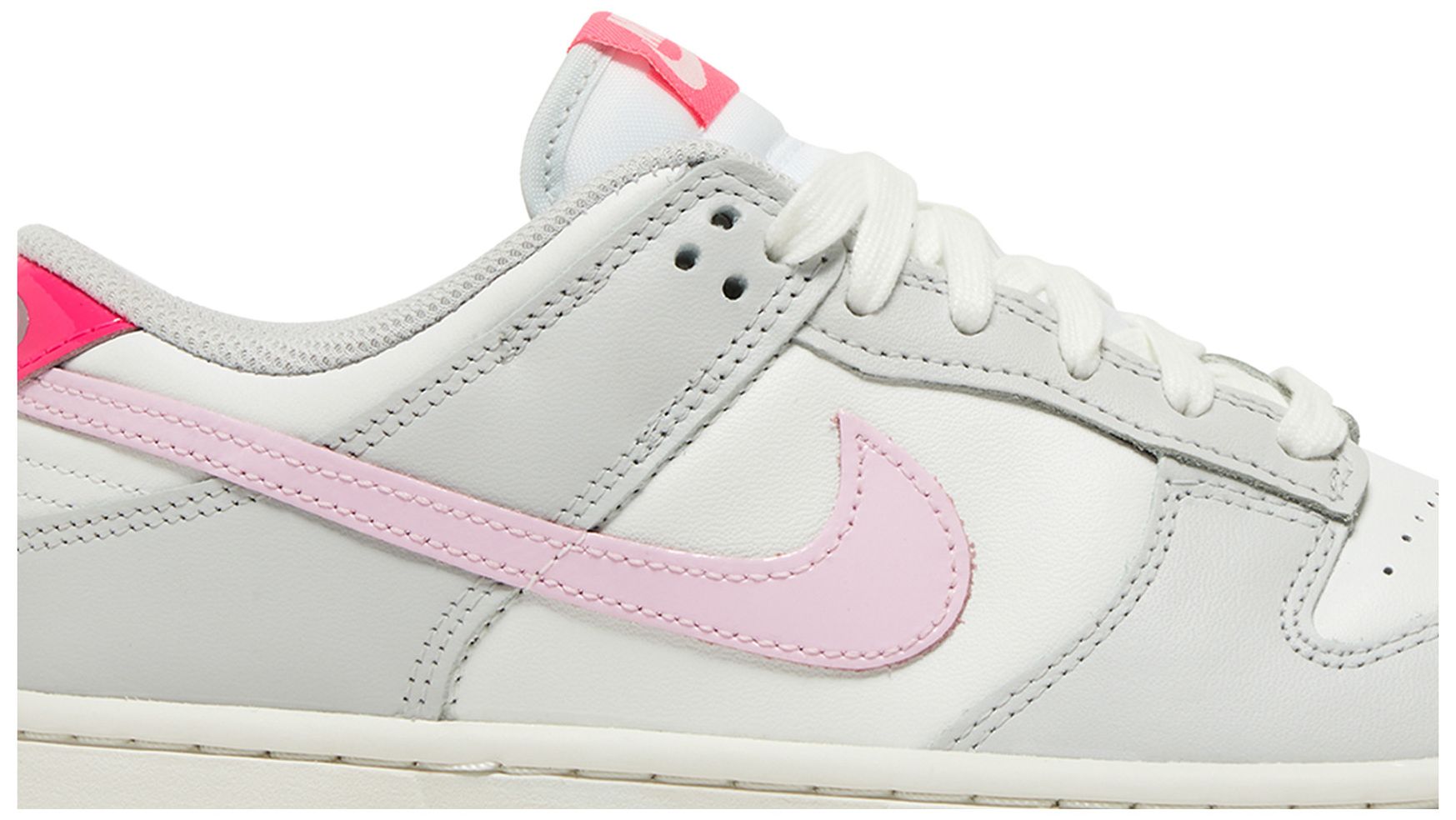 dunk low pink foam on feet
