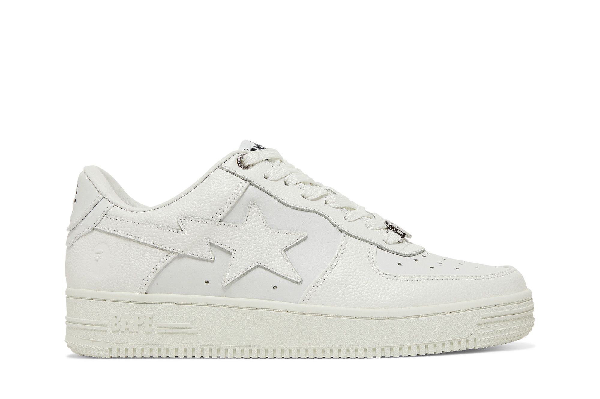 All white bapesta sale