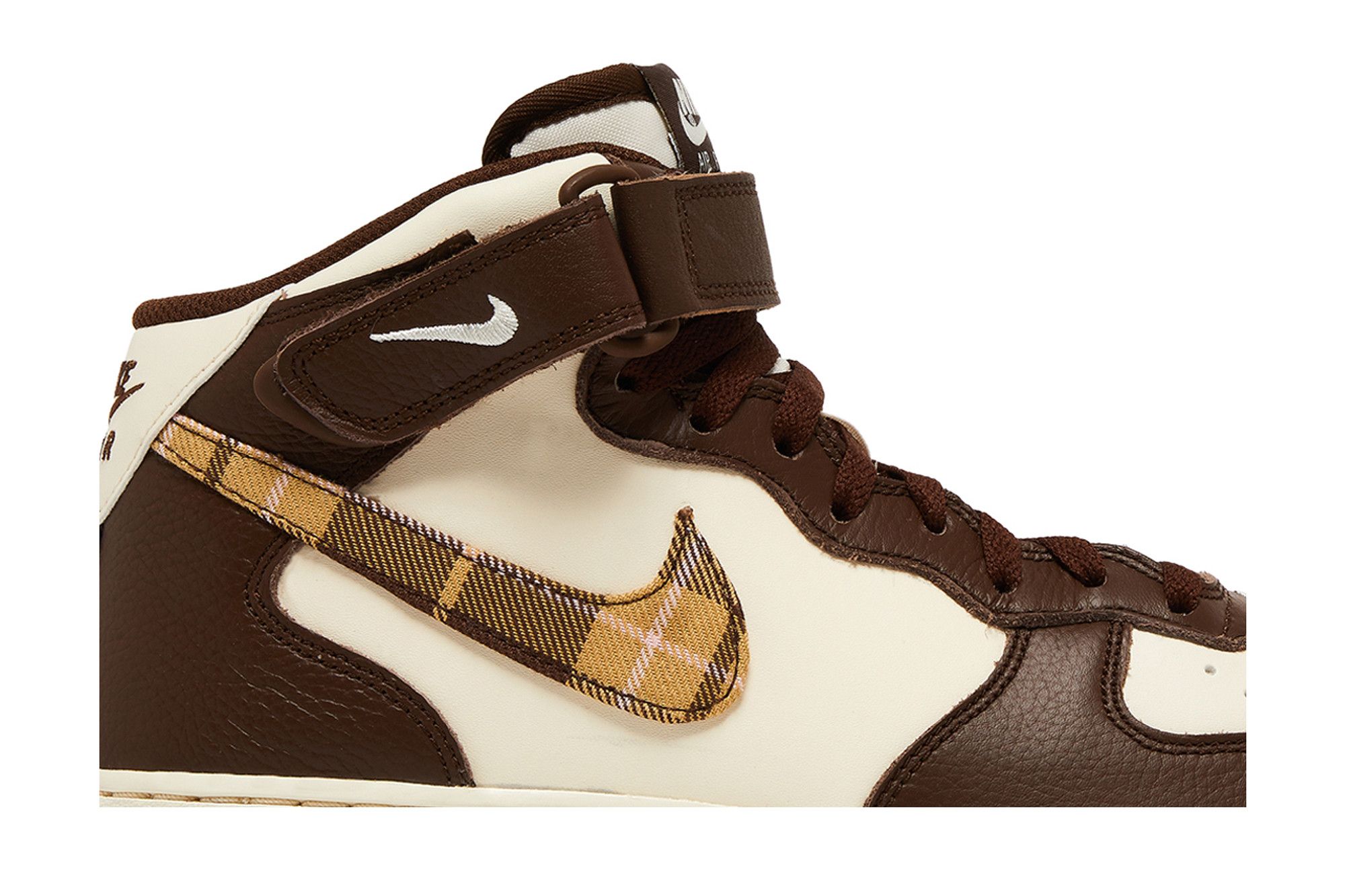 air force 1 mid plaid brown