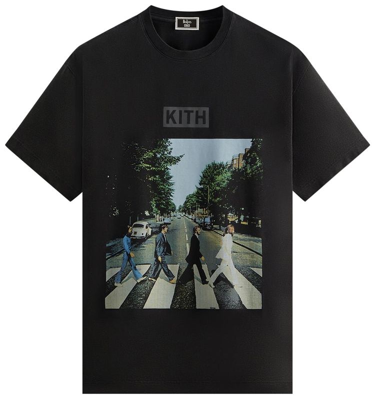 Kith For The Beatles Abbey Road Vintage Tee Black