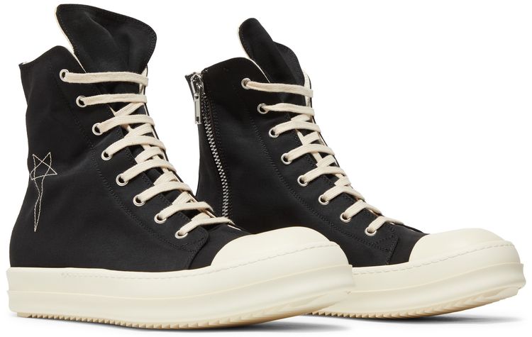 Rick Owens EDFU DRKSHDW Pentagram Embroidery High Black Pearl