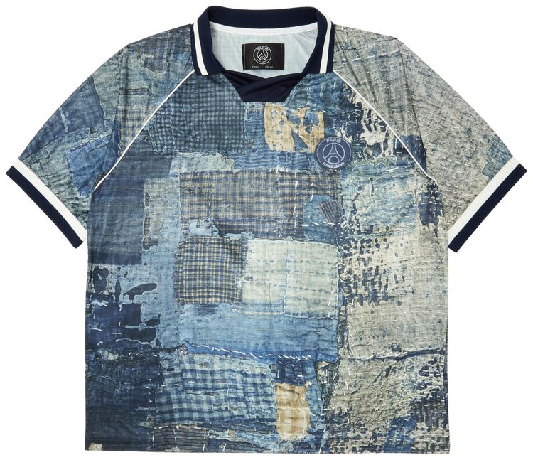 Paris Saint  Germain x POGGYTHEMAN Boro Printed Jersey Navy