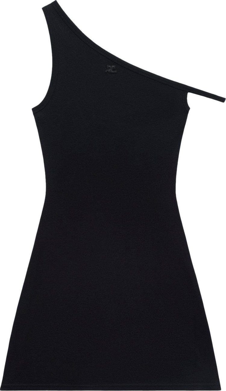 Courrèges Bumpy One-Sleeve Dress 'Black'