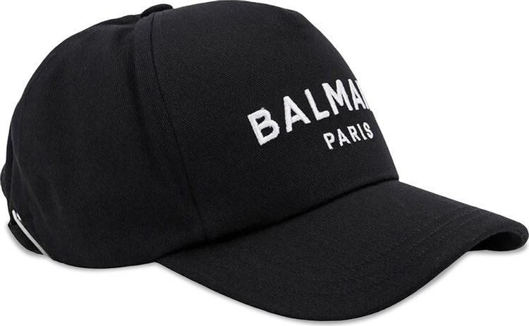 Balmain Paris Logo Cap BlackWhite