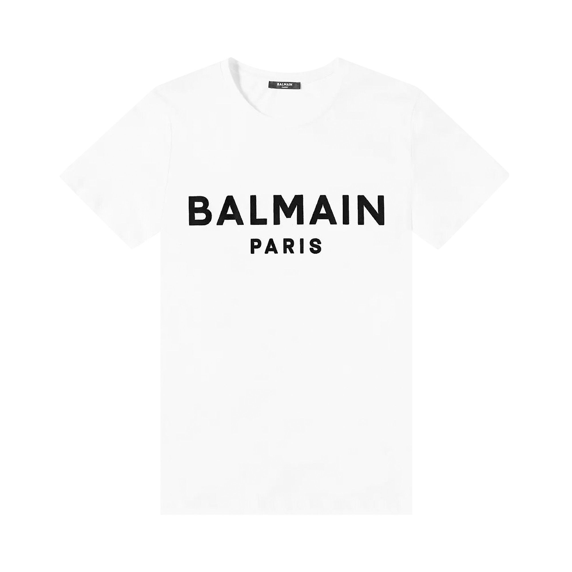 Buy Balmain Logo T-Shirt 'White/Black/Golden' - BF1EF005BB02