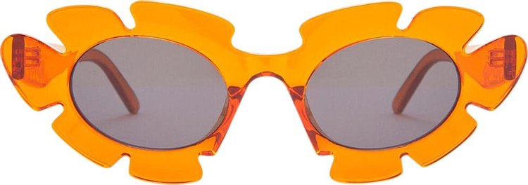 Loewe Paula's Ibiza Flower Cat Eye Sunglasses 'Shiny Orange/Smoke'