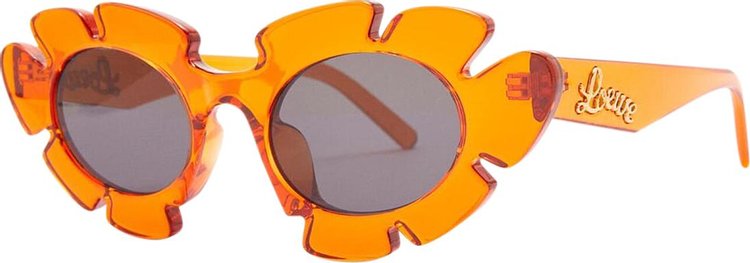 Loewe Paulas Ibiza Flower Cat Eye Sunglasses Shiny OrangeSmoke