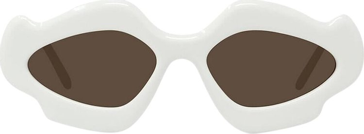 Loewe Paula's Ibiza Flame Sunglasses 'White/Brown'
