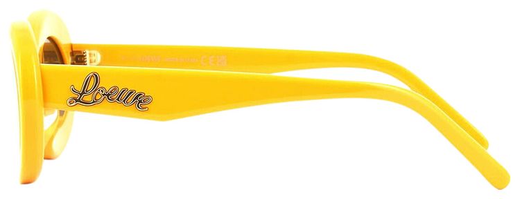 Loewe Paulas Ibiza Oval Sunglasses Shiny YellowBrown