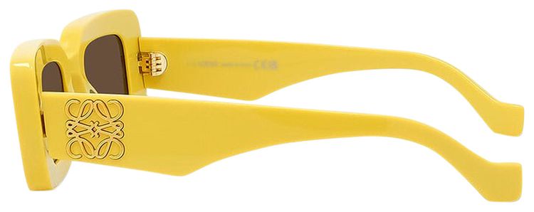 Loewe Chunky Anagram Sunglasses Shiny YellowBrown