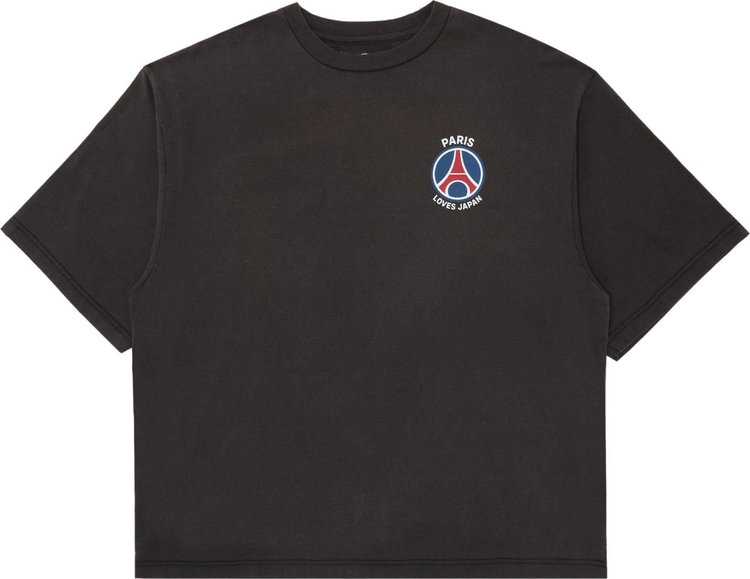 Paris Saint- Germain x POGGYTHEMAN Boro Embrem T-Shirt 'Faded Black'