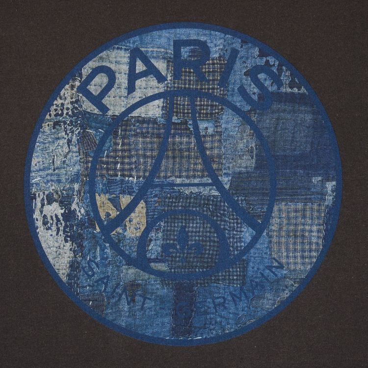 Paris Saint  Germain x POGGYTHEMAN Boro Embrem T Shirt Faded Black