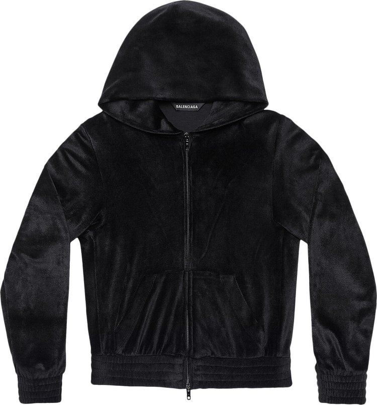 Balenciaga Zip Up Hoodie Black