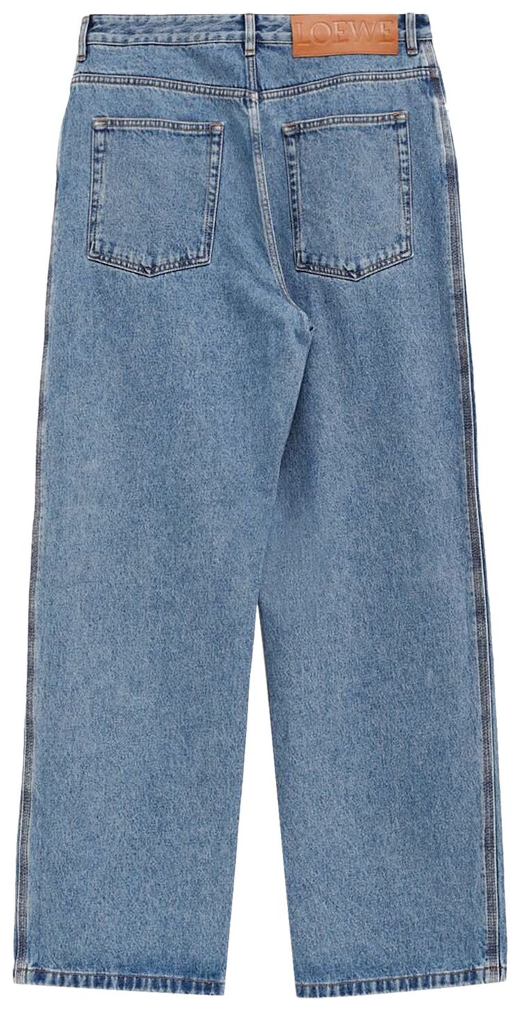 Loewe Anagram Baggy Jeans Mid Denim Blue