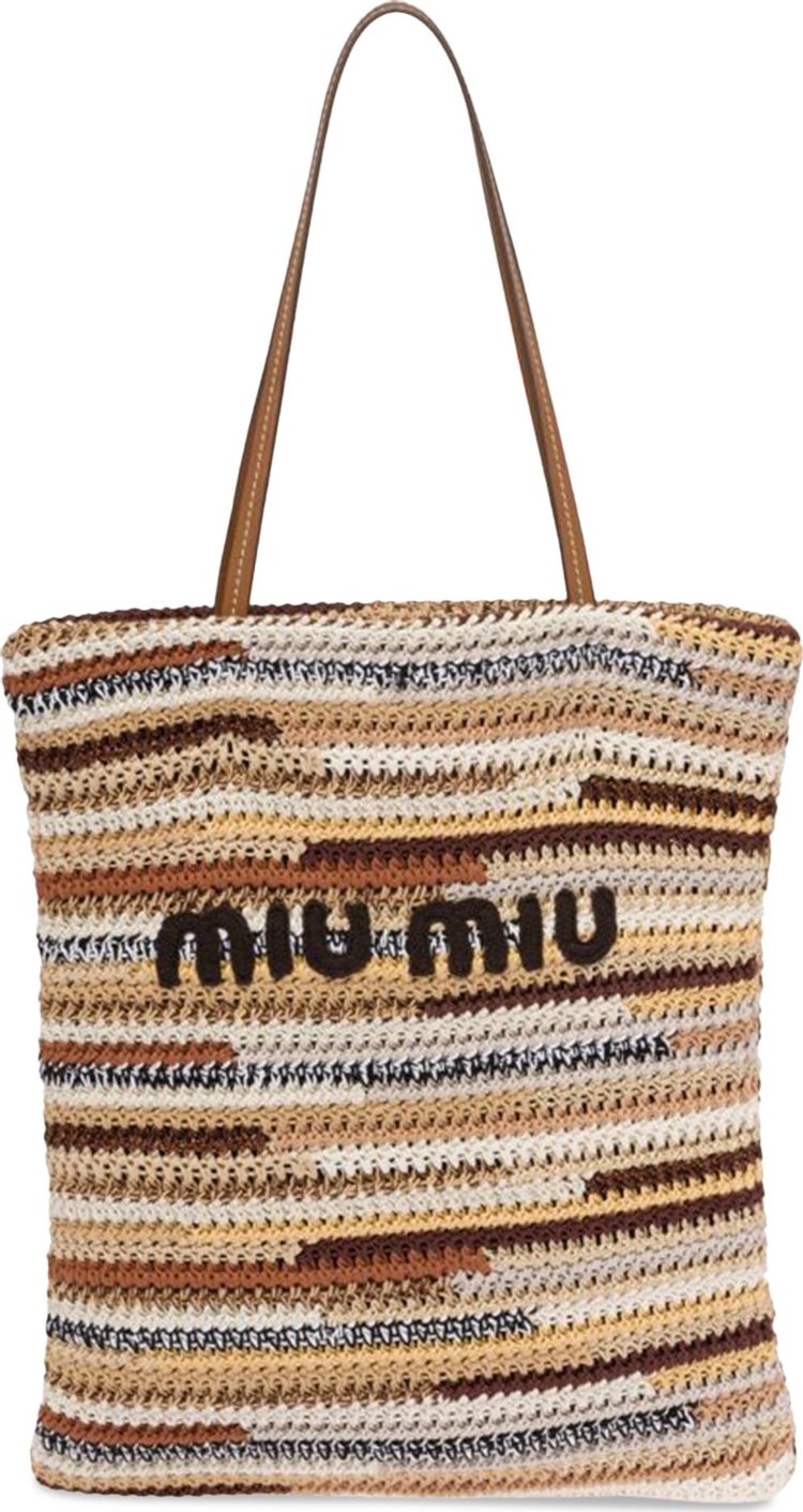 Miu Miu Crochet Tote Bag 'Natural'