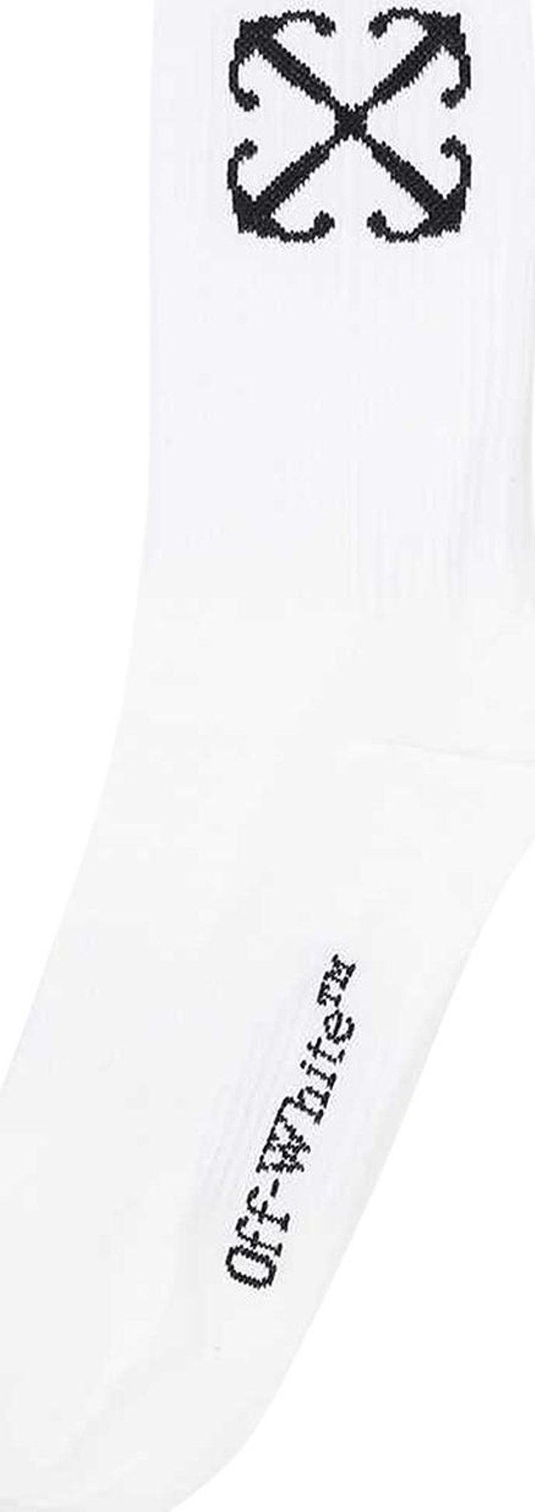 Off White Arrow Mid Calf Socks IvoryBlack