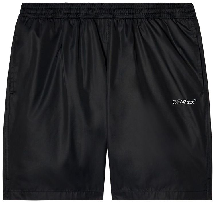 Off White Arrow Surfer Swimshorts BlackWhite