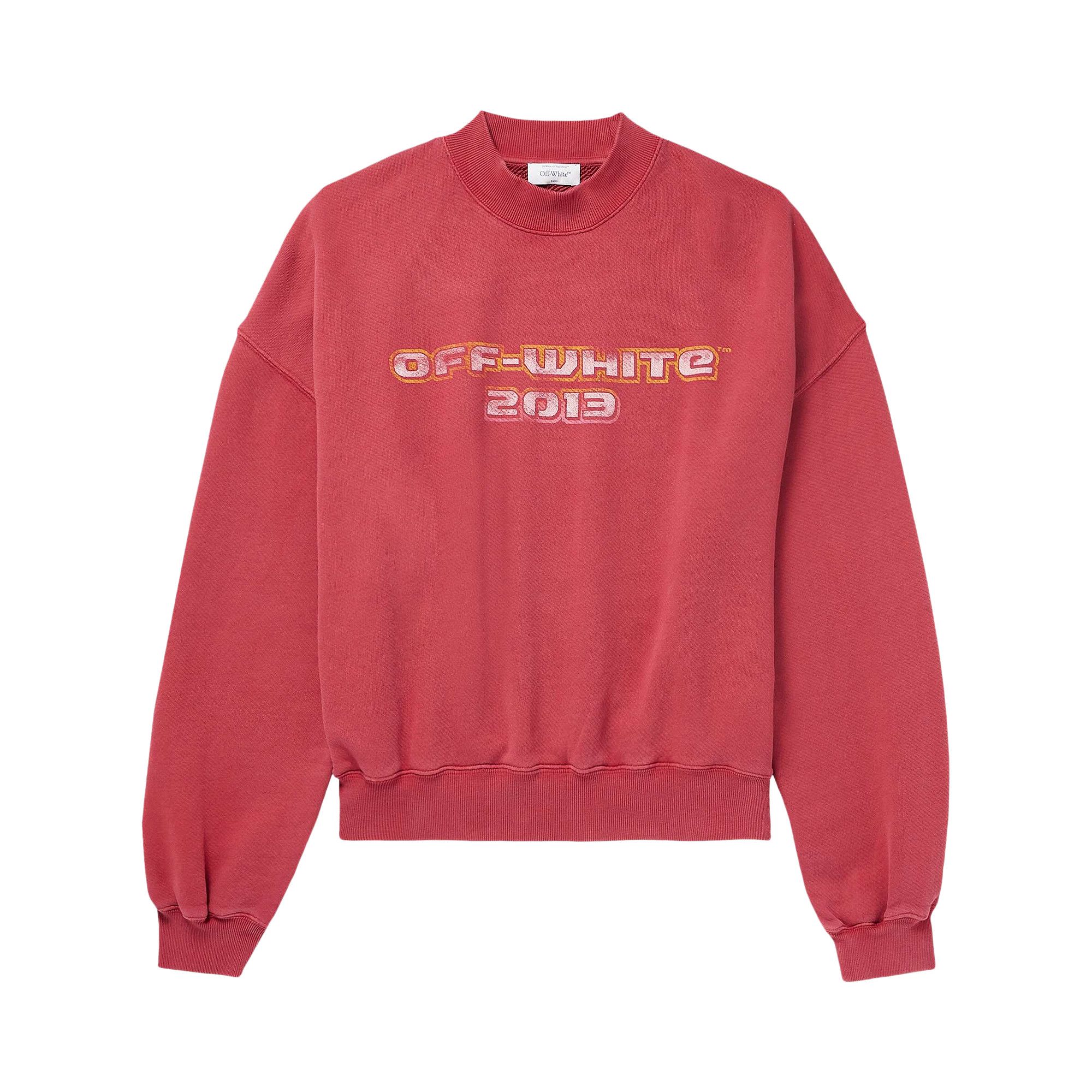 【Off White】DIGIT BACCHUS OVER CREWNECK ★関税送料込み Buy Off-White Digit Bacchus Over Crewneck 'Rio Red