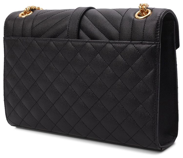 Saint Laurent Monogram Medium Envelope Chain Bag Black