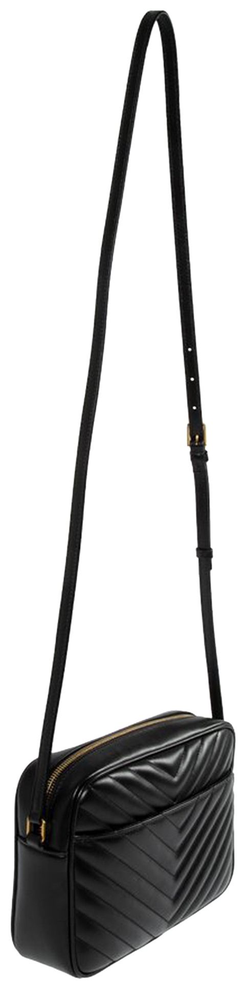 Saint Laurent Lou Quilted Crossbody Bag Black