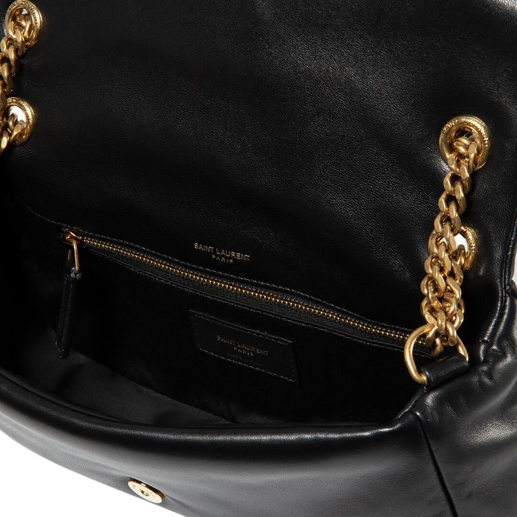 Saint Laurent Calypso Padded Shoulder Bag Black