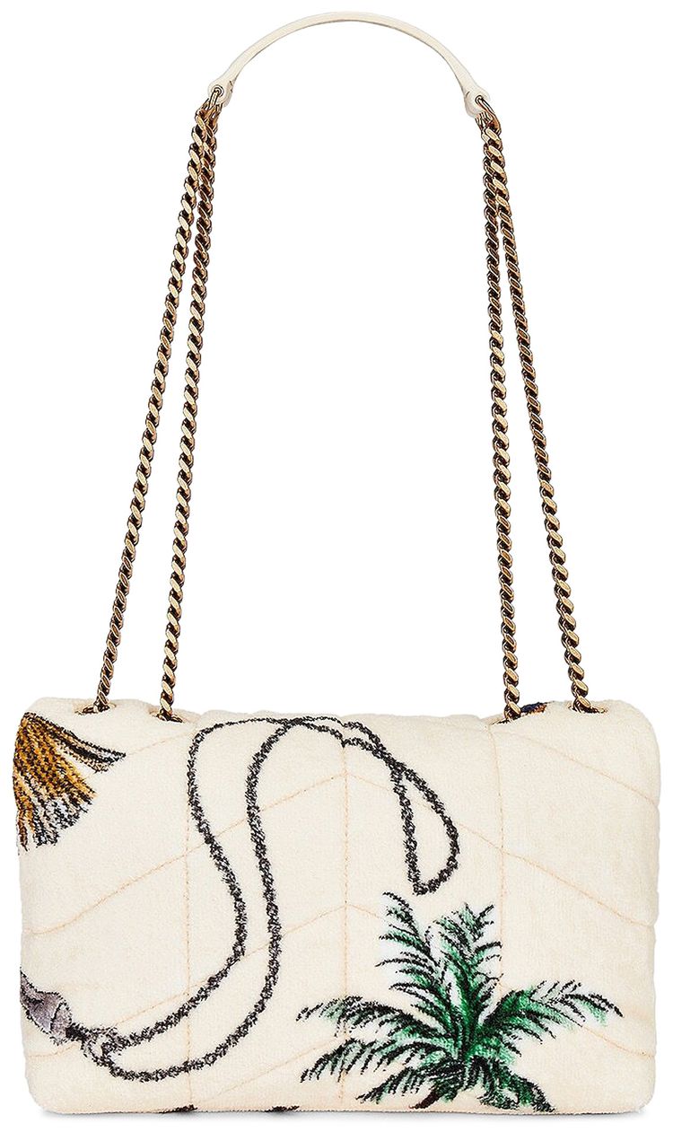 Saint Laurent Toy Puffer Bag Pou WhiteMulticolor