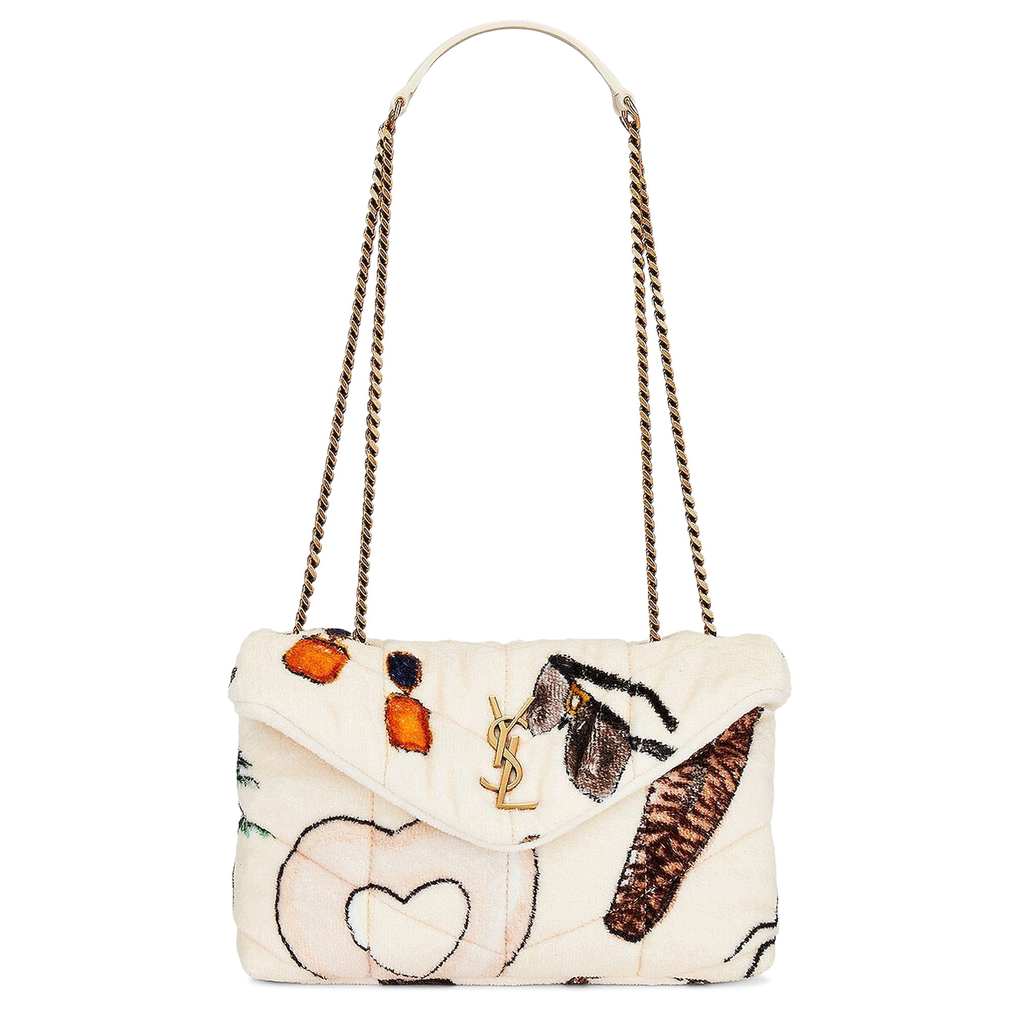 Buy Saint Laurent Toy Puffer Bag 'Pou White/Multicolor' - 747758 