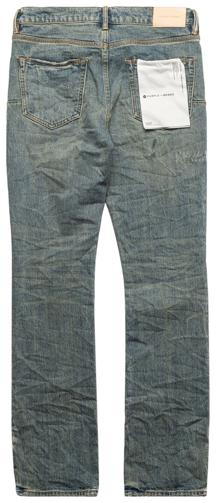 PURPLE BRAND Distressed Effect Straight Leg Jeans Vintage Indigo