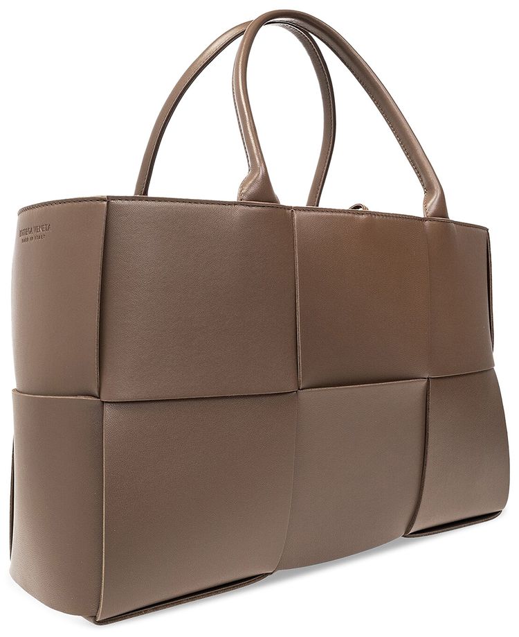 Bottega Veneta Medium Arco Tote Bag Taupe GreyGold