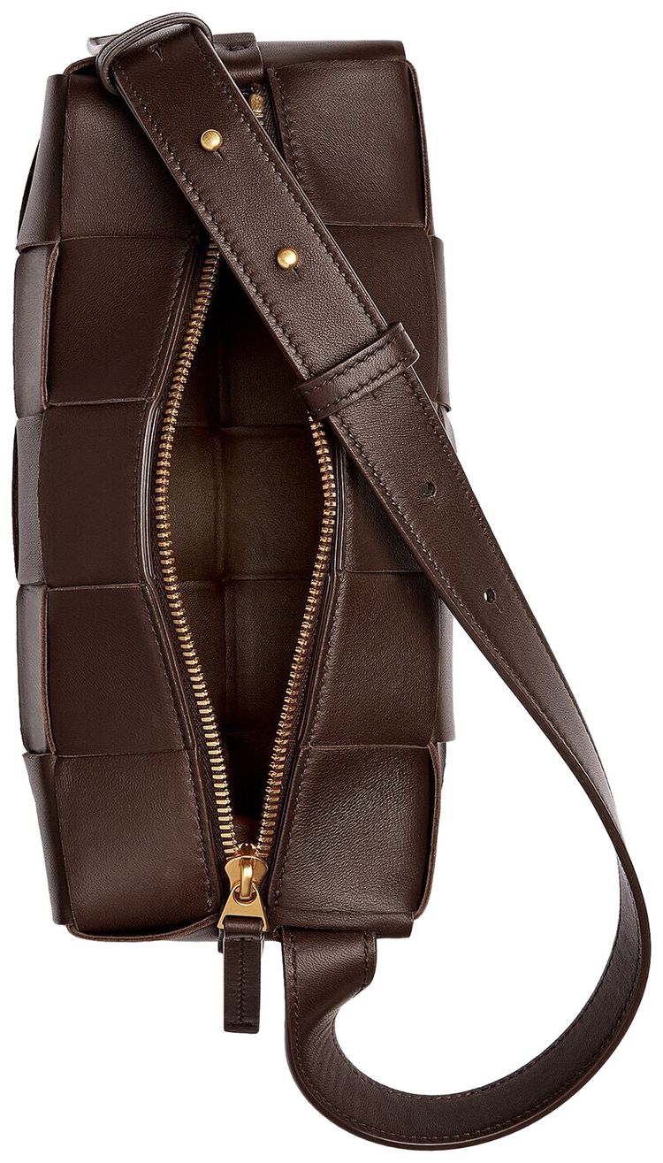 Bottega Veneta Small Brick Shoulder Bag Light BrownGold