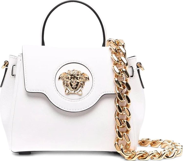 Versace La Medusa Small Handbag 'Optical White/Versace Gold'