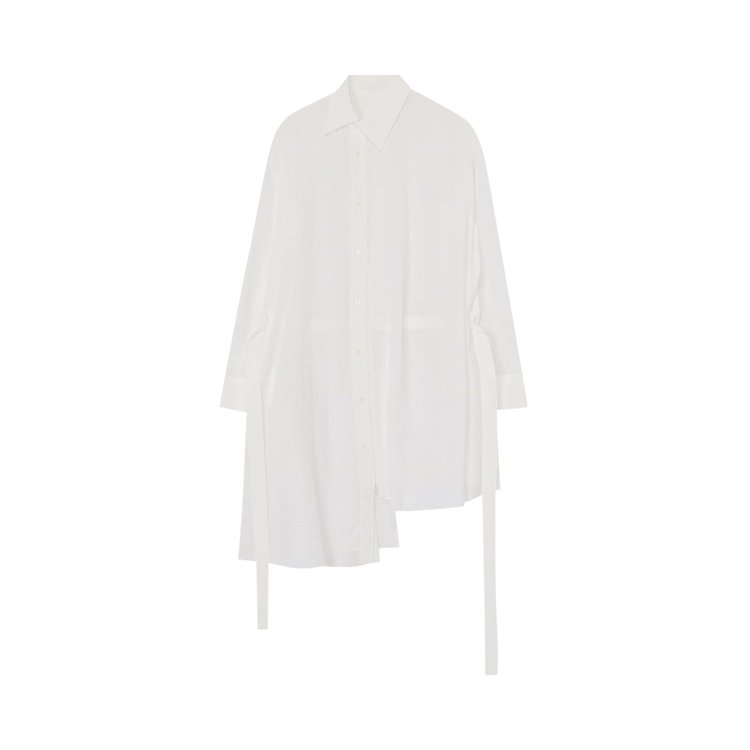 Yohji Yamamoto Rayon Deconstructed Asymmetric Shirt 'White'