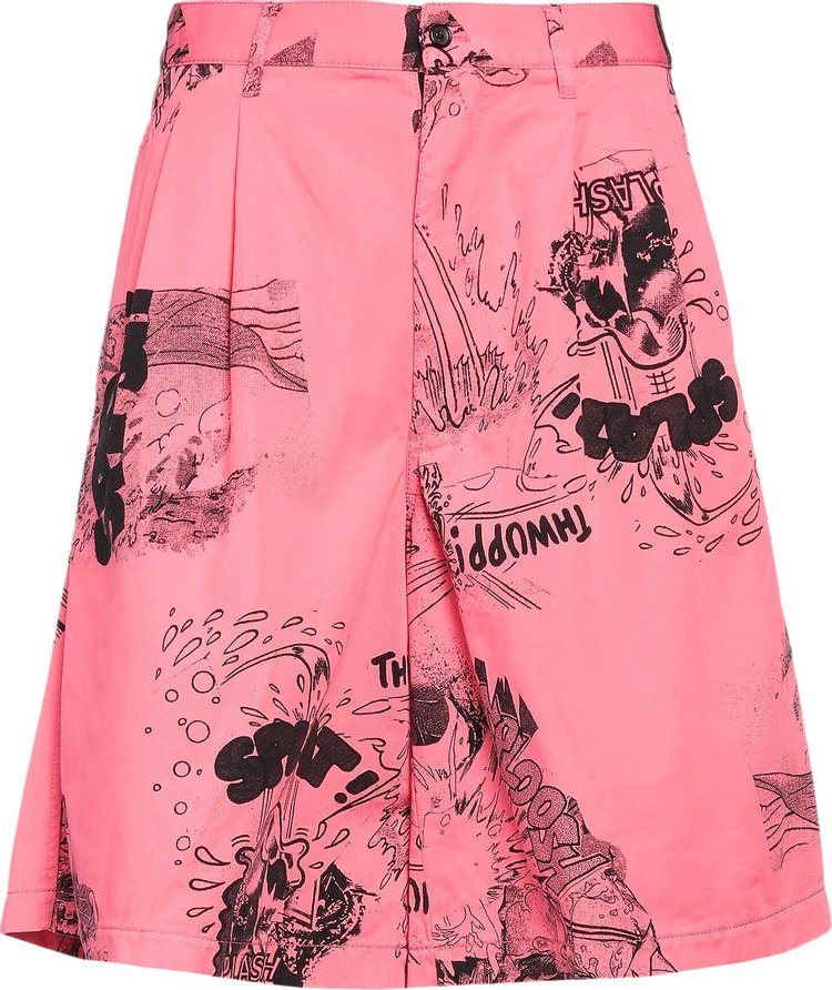 Comme des Garcons SHIRT Graphic Shorts Pink