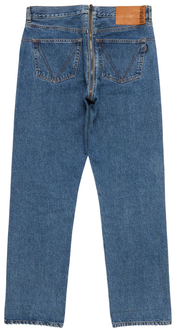 Vetements Crotch Zip Denim Blue