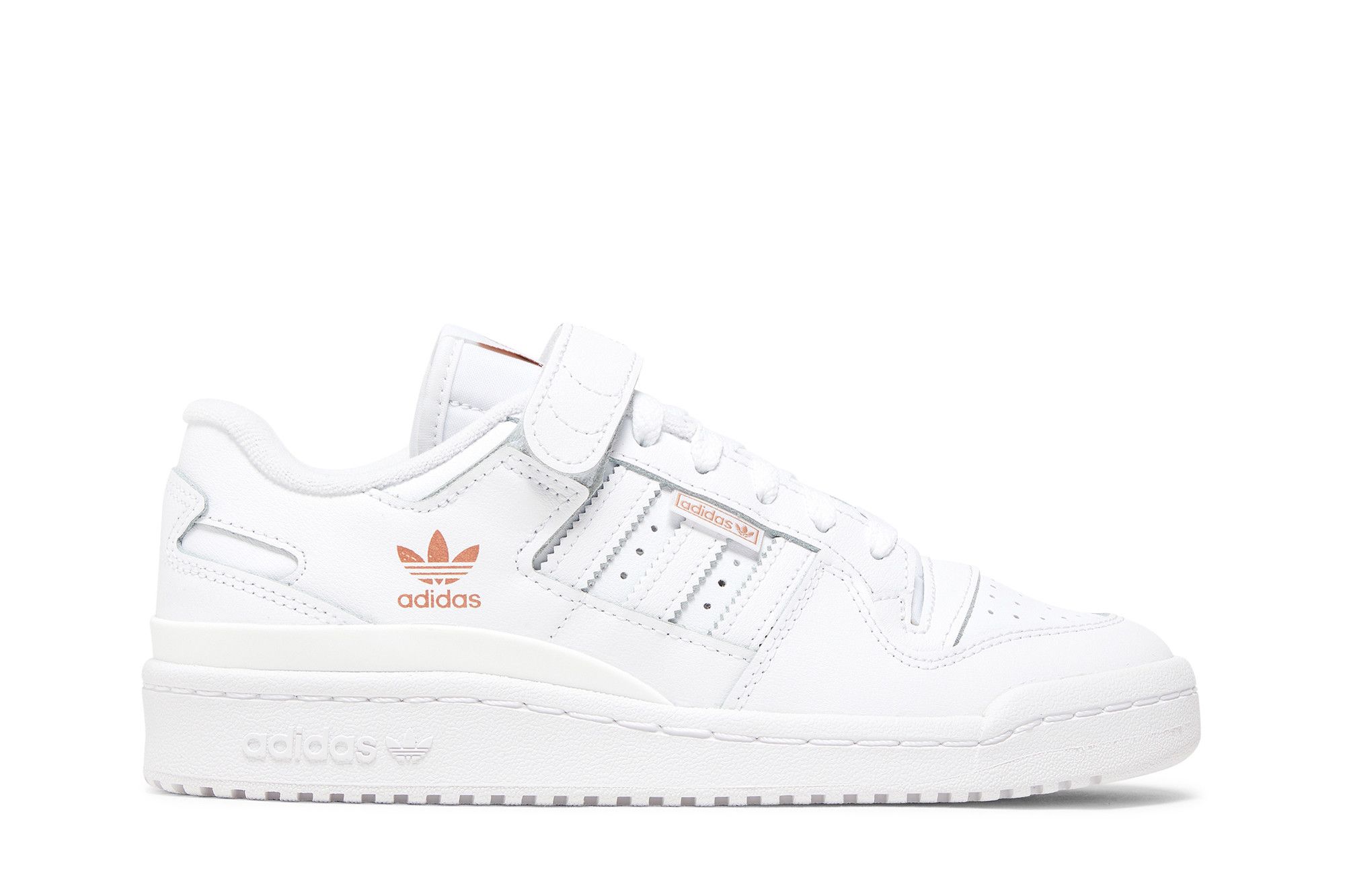 Buy Wmns Forum Low White Rose Gold Metallic HQ7105 GOAT