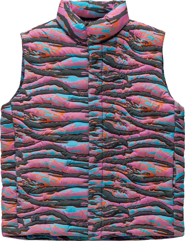 ERL Printed Qulted Puffer Vest 'Pink Rave'