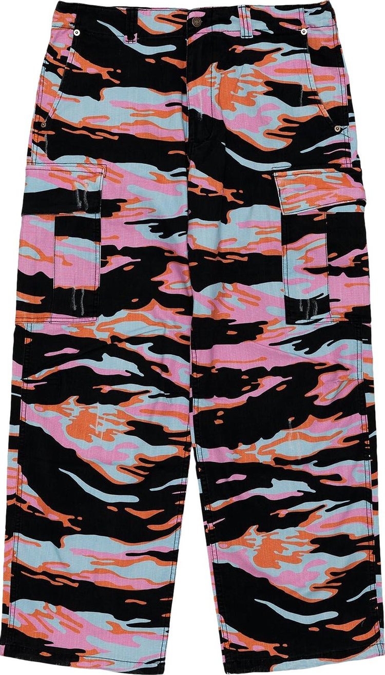 Buy ERL Printed Cargo Pants 'Pink Rave Camo' - ERL06P003 PINK | GOAT