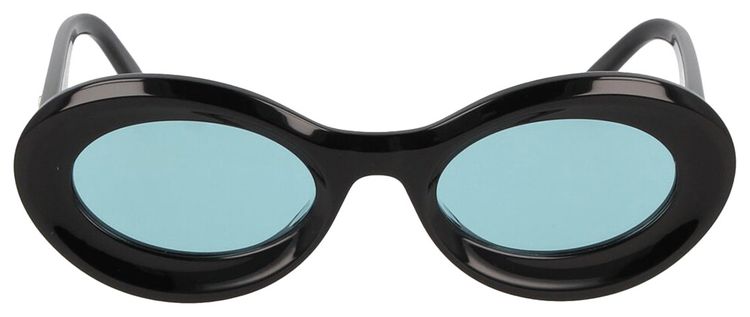 Loewe Paulas Ibiza Oval Sunglasses Shiny BlackBlue