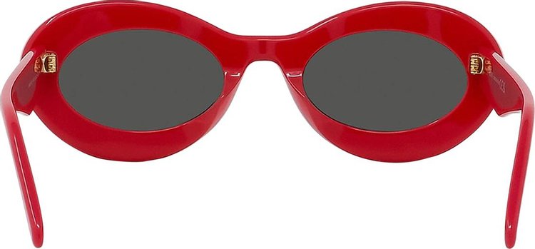 Loewe Paulas Ibiza Oval Sunglasses Shiny RedSmoke