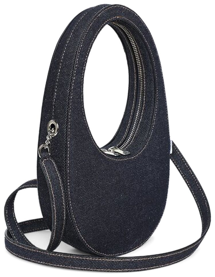 Coperni Denim Crossbody Mini Swipe Bag Dark Navy