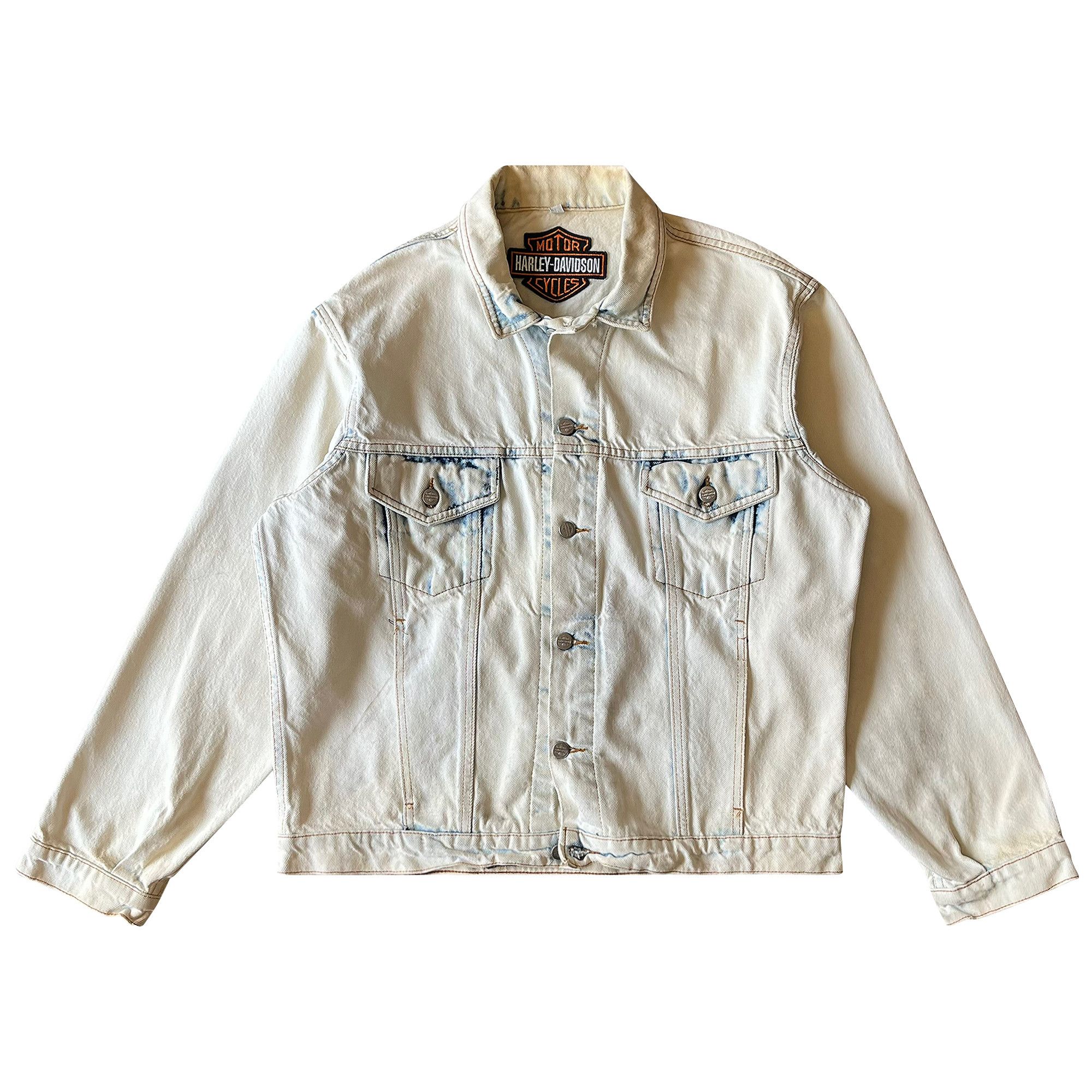 Harley davidson denim jacket clearance with eagle