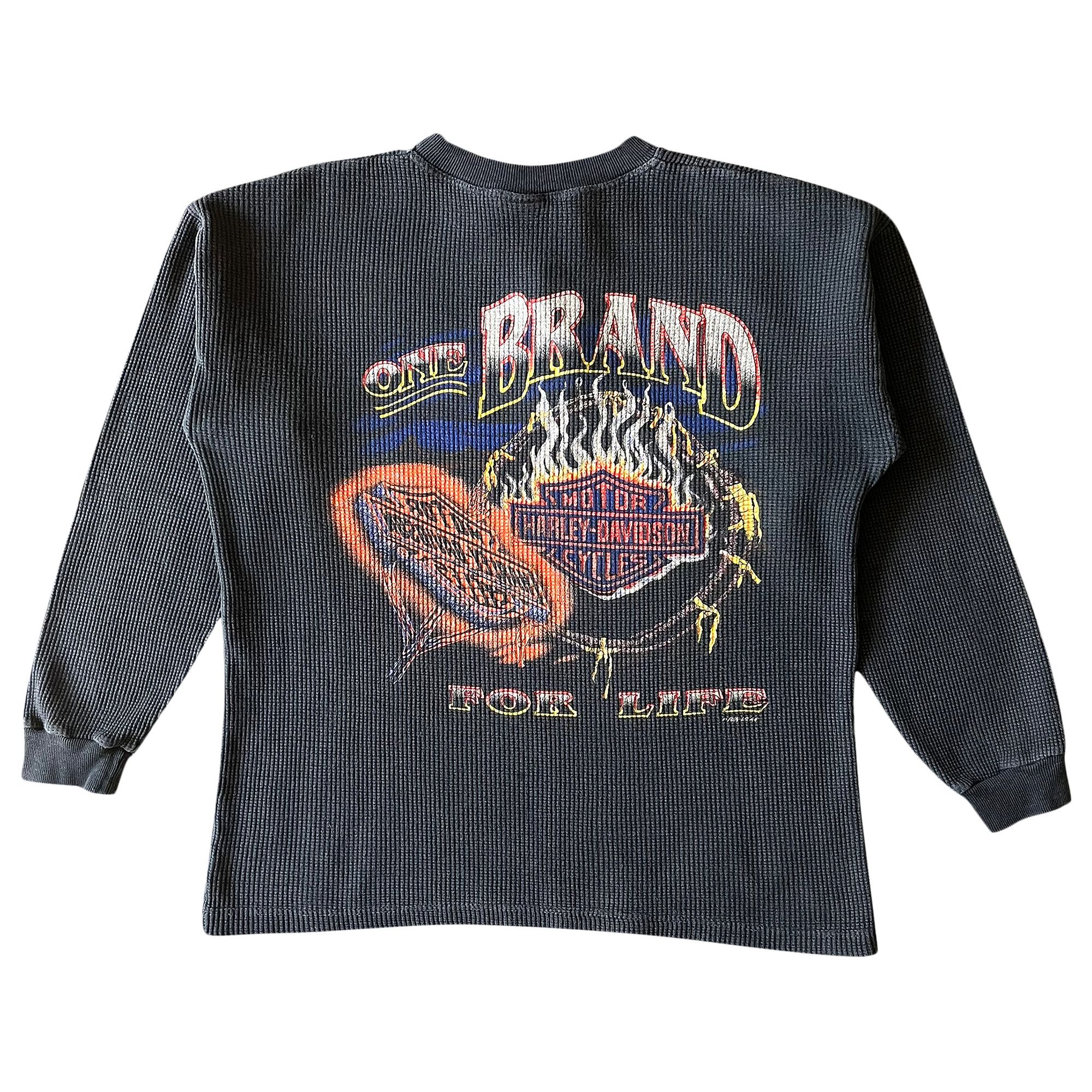 Buy Vintage Harley Davidson Thermal Long-Sleeve 'Black' - 4892 119900107TLS  BLAC | GOAT