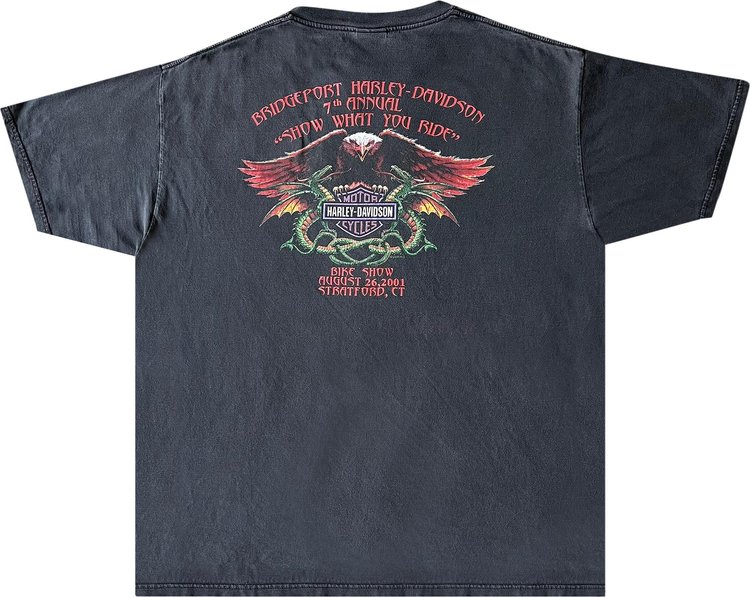 Vintage Harley Davidson Stratford Bike Show Tee Black