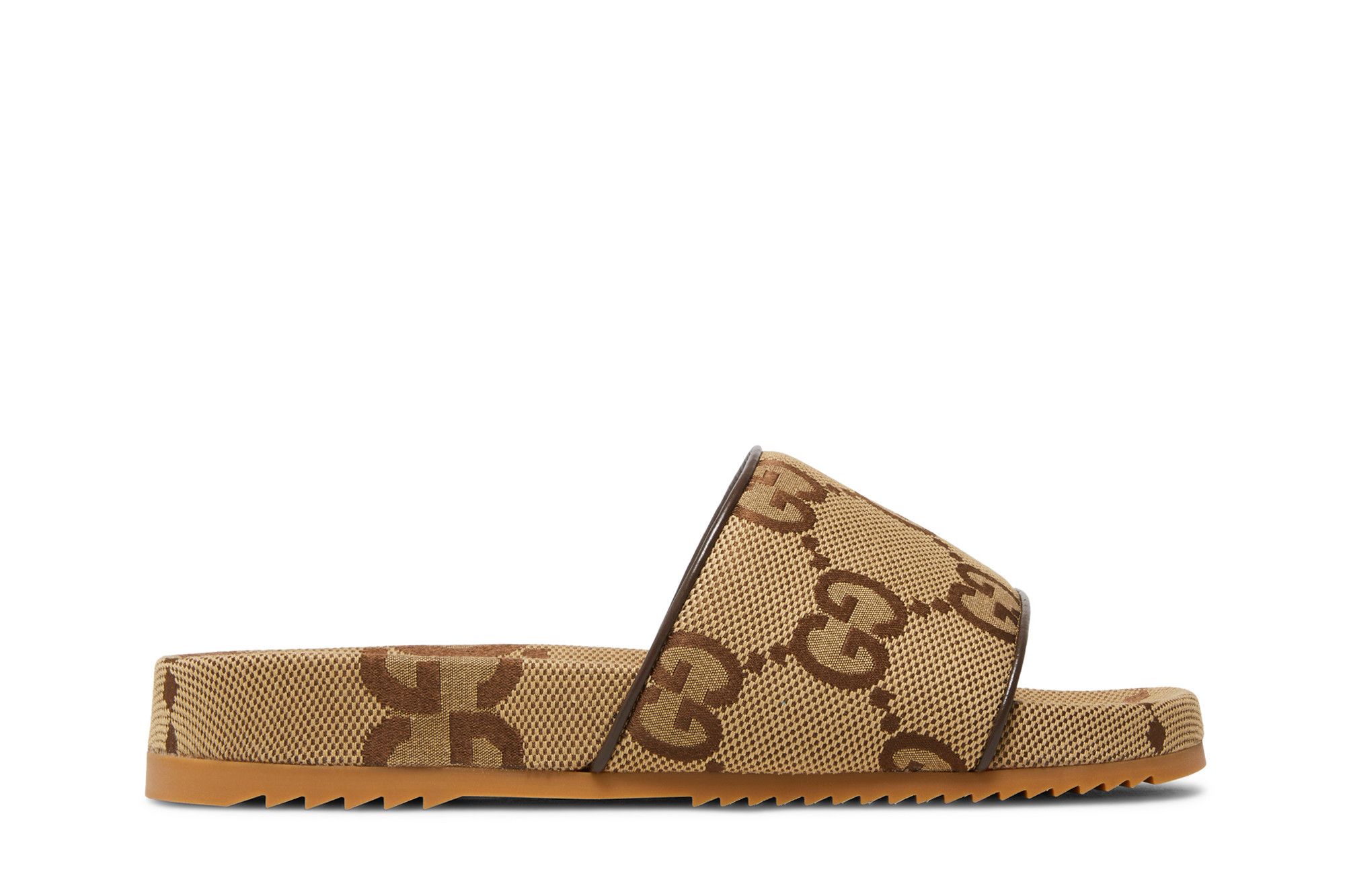 Gucci canvas slide sandals hot sale