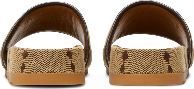 Gucci GG Canvas Slide Sandal Camel Monogram