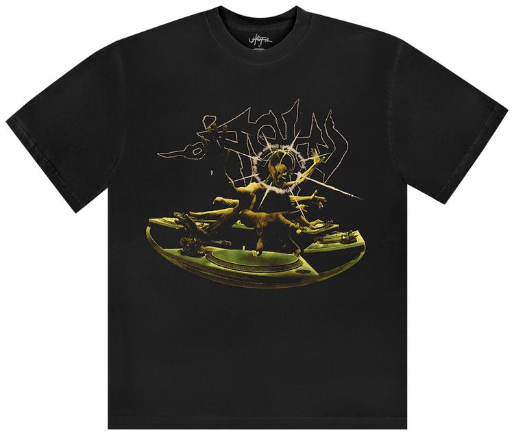 Buy Cactus Jack by Travis Scott DJ Tee 'Black' TSUT SS08 BLAC GOAT