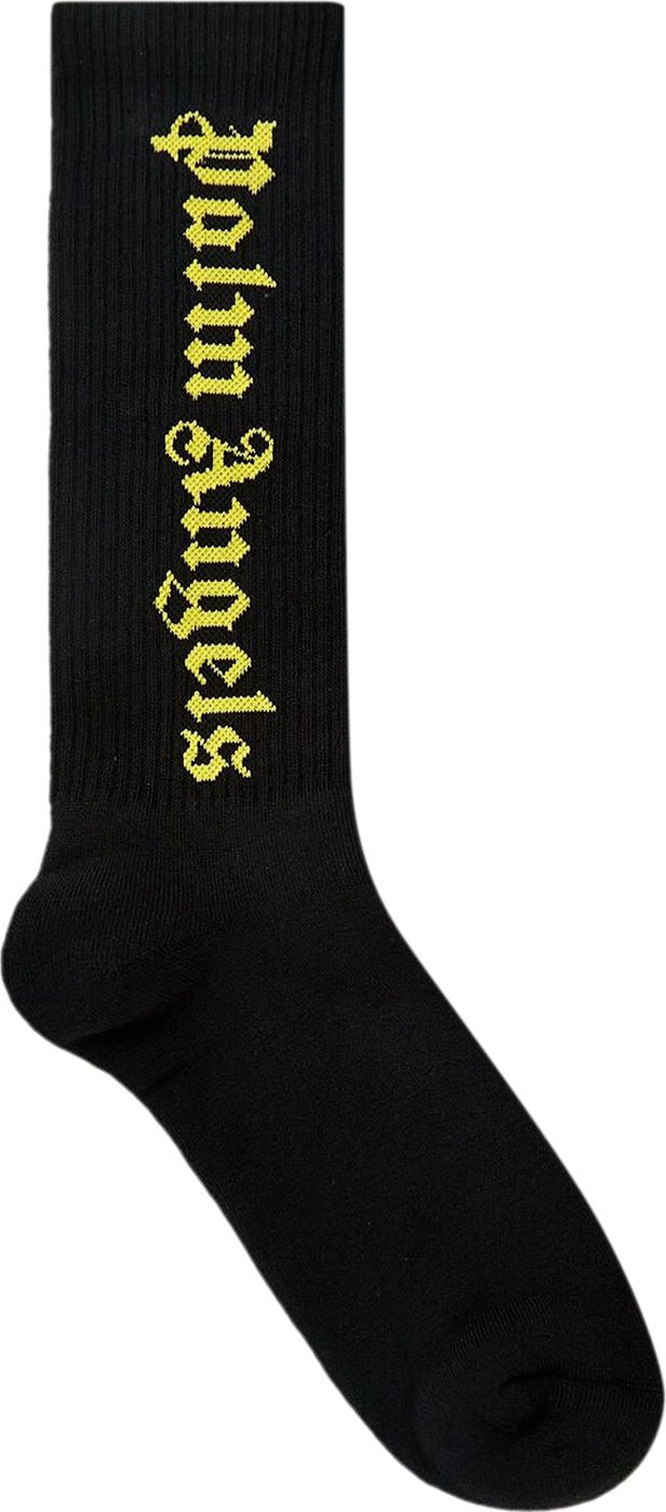 Palm Angels Classic Logo Socks BlackGold